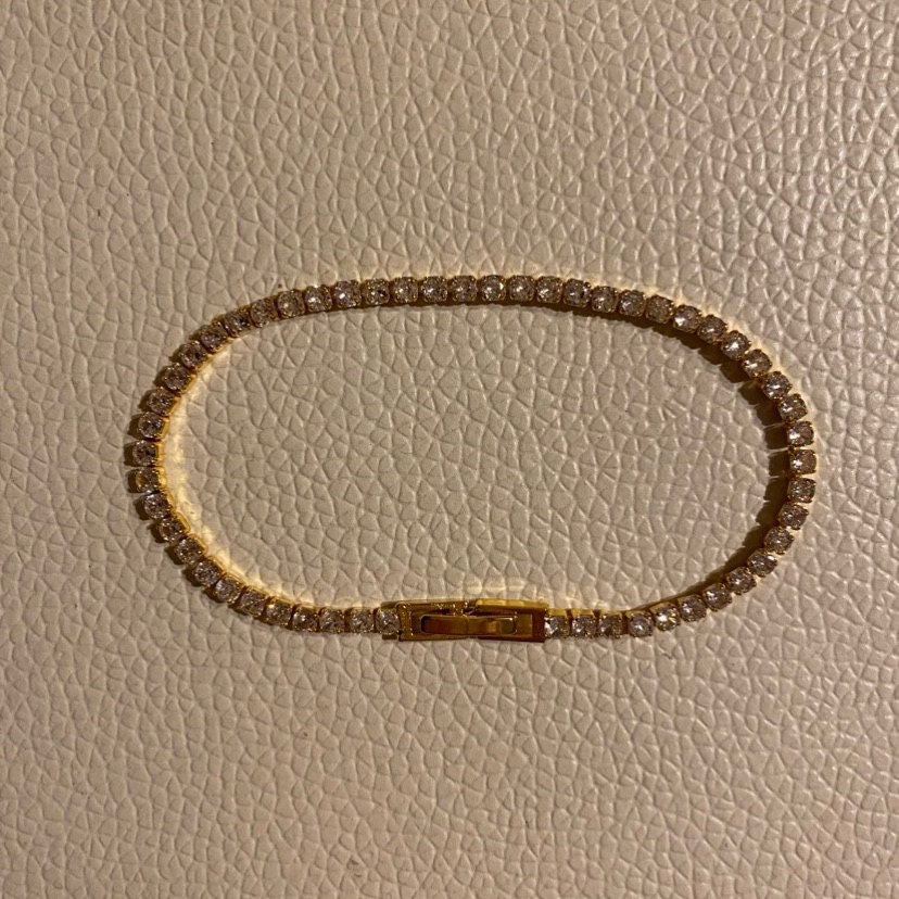5ct 2mm Round Cut Lab Created Diamond Tennis Bracelet 14k Yellow Gold Plated